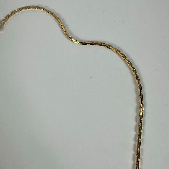 Givenchy Vintage Long Snake Chain Simple Gold Tone Necklace 29” - Picture 5 of 9